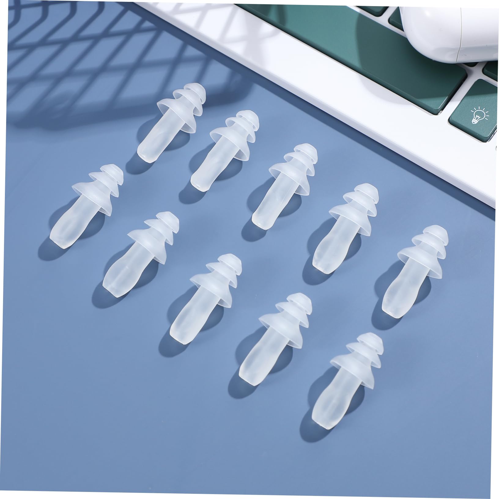 Tapones de Silicona Oídos 40 Piezas Blancos Impermeables | Reducción de Ruido, Ideales para Dormir, Formato Compacto y Cómodo para Uso Diario
