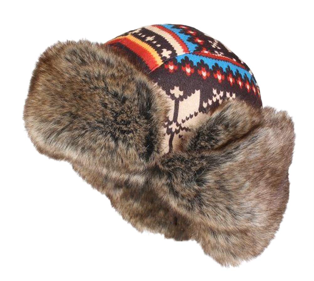 Insun Czapka zimowa, czapka lotnicza, dziergana czapka pilotka, Uschanka, rosyjska czapka nauszniki dla dorosłych i dzieci