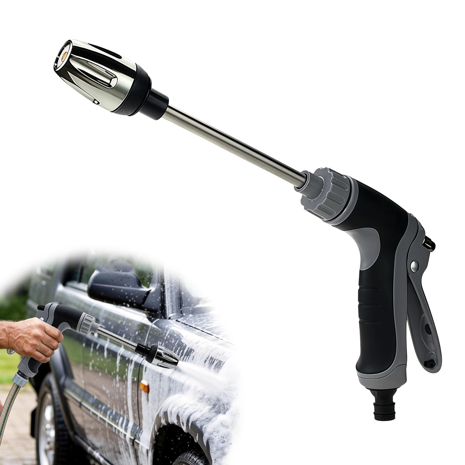 XQMMGO Pressure Washer, Quick and Easy Installation Adjustable Nozzle Cleaning Sprayer for Patio, Car, Driveway, Deck & Outdoor Surfaces