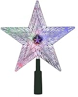 Vista 2 de Estrella Kurt Adler con luz de colores cambiantes para árbol de Navidad, 8.5 pulgadas