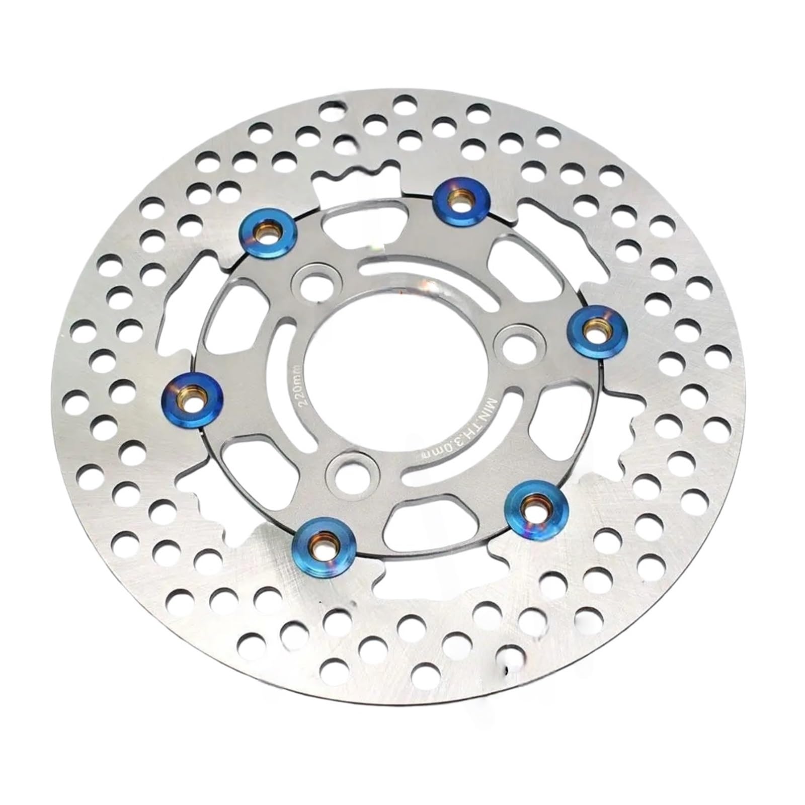 Disco freno flottante Pinza Rotore Disco Freno Moto 84mm 32mm * 2 Pistoni Con Accessori Scooter Staffa 220mm(220mm gray)