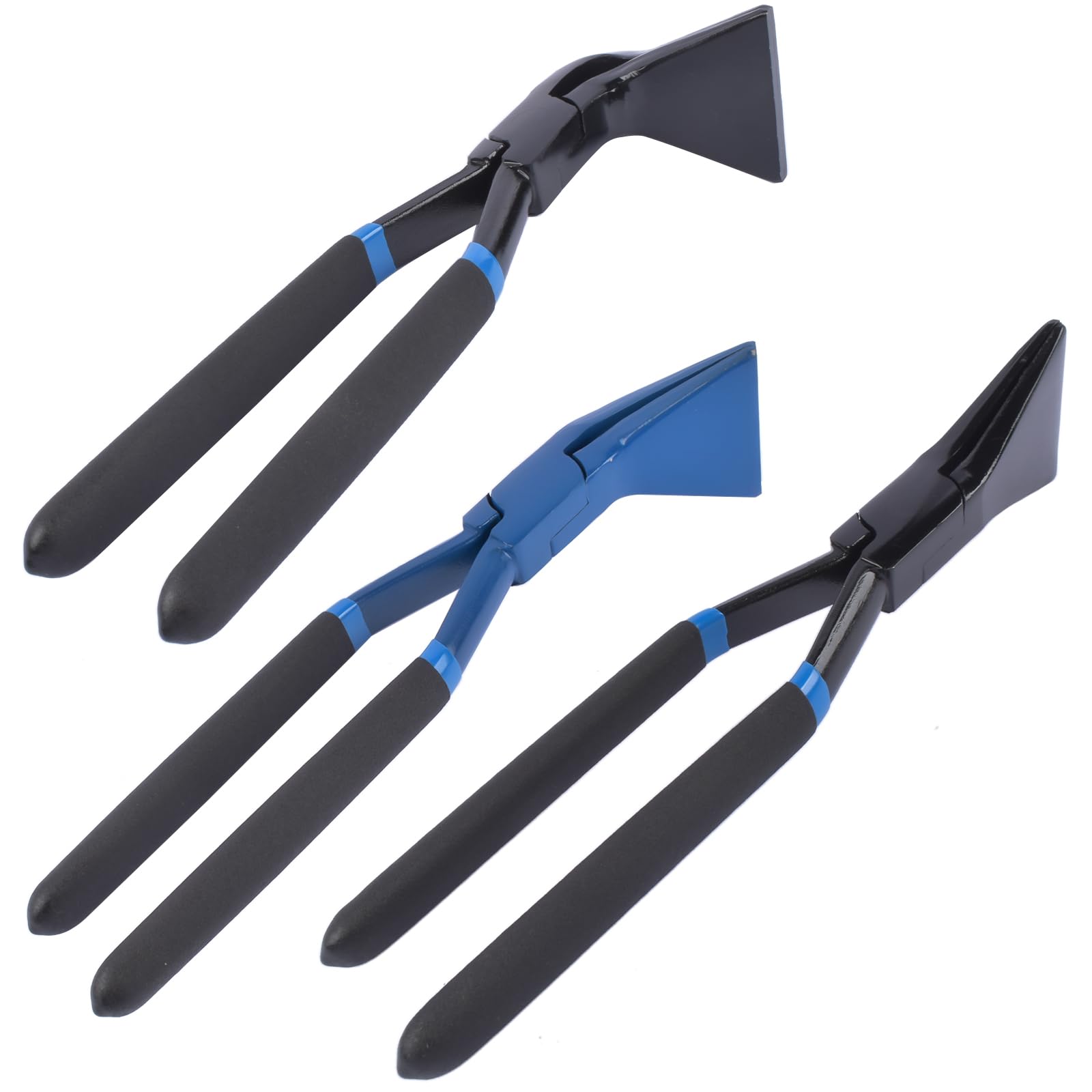 3 Pezzi Pinza piegatrice pinze per piegare le lamiere 0°, 45° e 90°, lunghezza circa 300 mm per tetto idraulico (Blu e Nero)