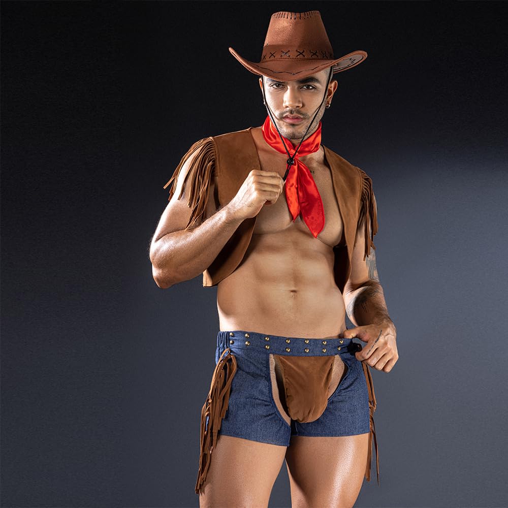 YUHENG Hommes sexy lingerie mariner costume adulte homme trois pièces prisonnier gart lingerie costume cosplay