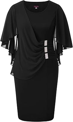 QIXING Zomerjurk voor dames, casual, losse vleermuismouwen