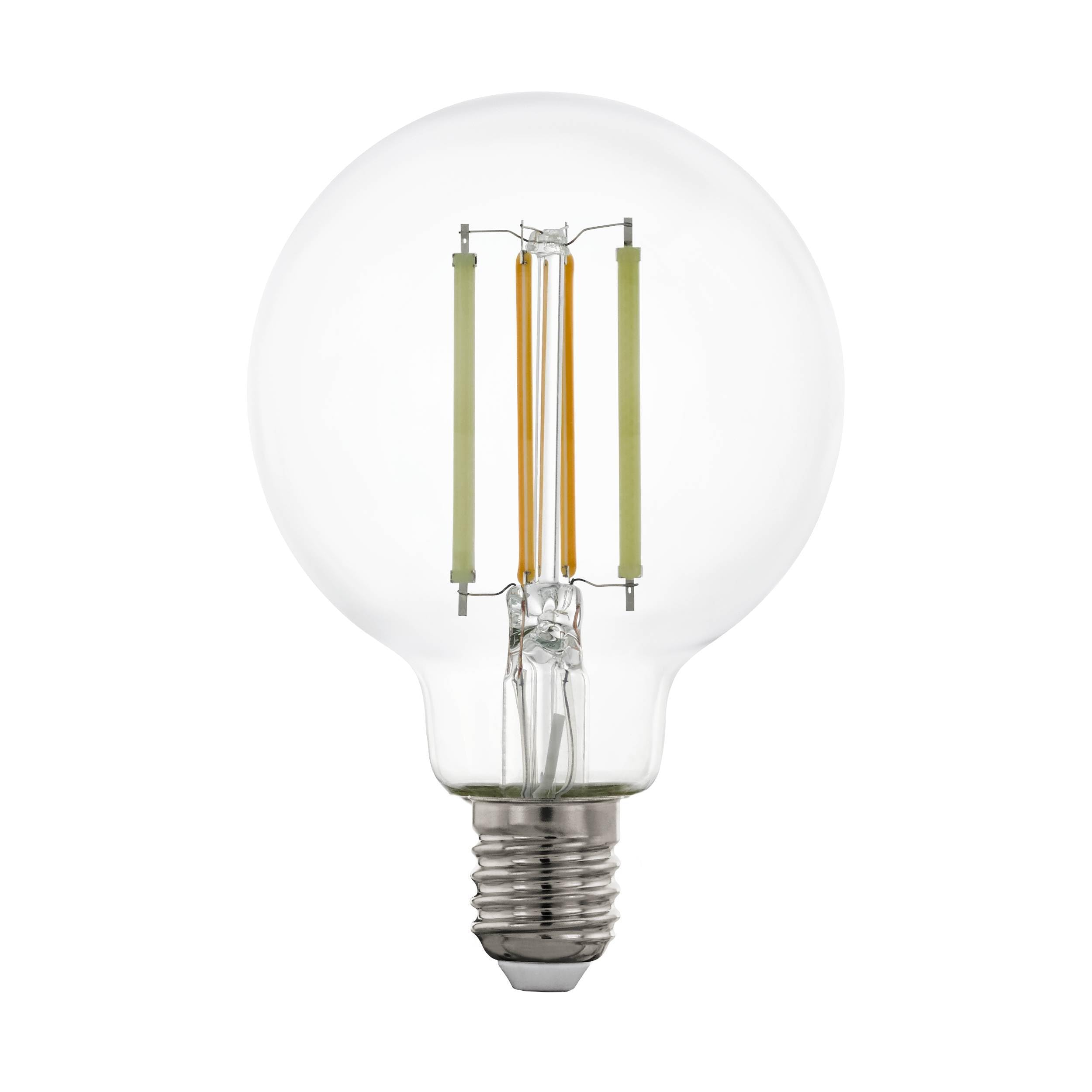 Eglo Connect.z Smart Home E27 LED Filament Light Bulb, G80, ZigBee, app and Voice Control, dimmable