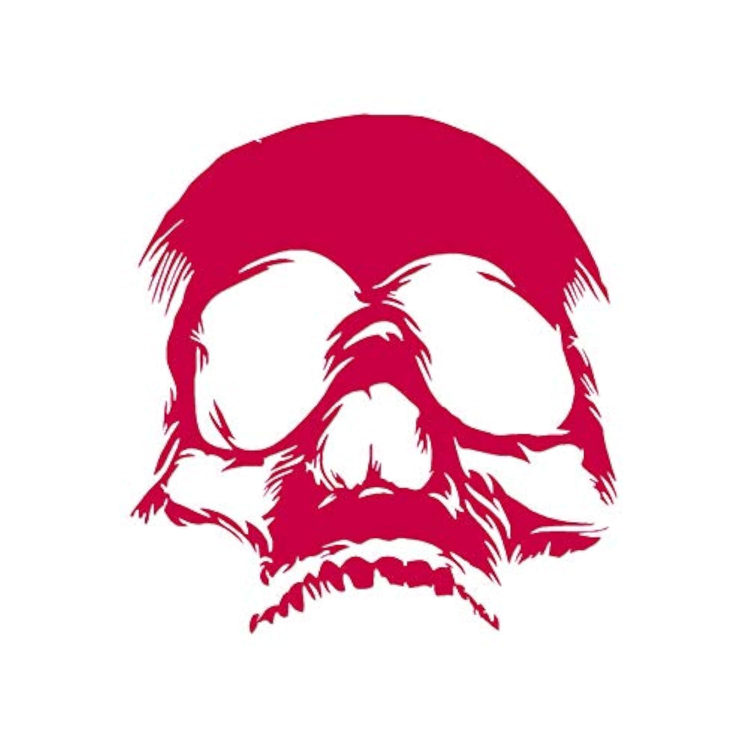 Skull Bones Skeleton - Vinyl Decal Sticker - 3.75" x 4" - Red