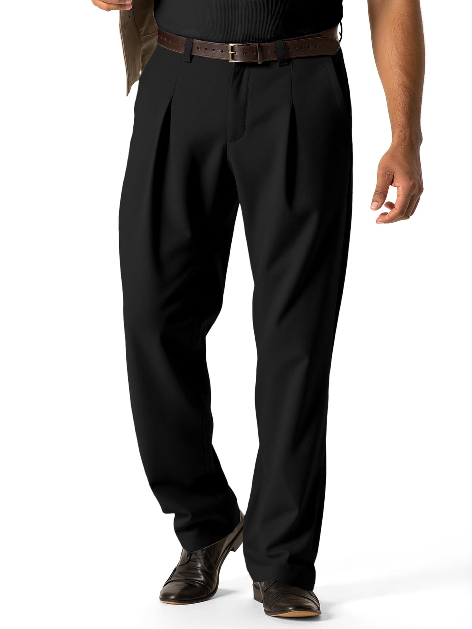 JMIERR Chino Hose Herren Baggy Casual Sommer Anzughose | Regular Fit Leichte Stoffhose,Stretch Weite Hose,Atmungsaktiv,Elastischer Taillenbund,Business Freizeithose