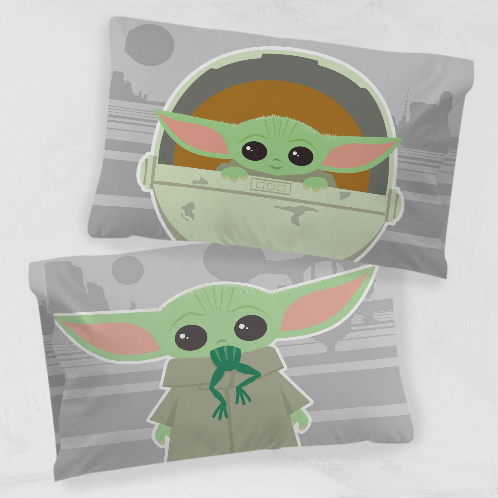Star Wars The Mandalorian The Cutest Bounty 1 Pack Pillowcase - Double-Sided Kids Super Soft Bedding - Features The Child Baby Yoda (Official Star Wars Product)