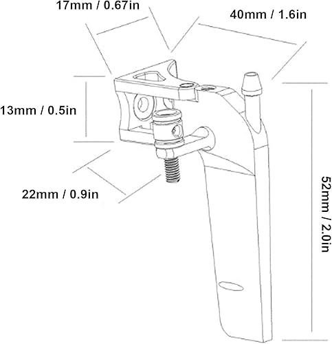 Miniatura 3 de Timón de barco RC de aleación de aluminio de 2.047 in, para 11.8-19.7 in, modelo de yate a control remoto eléctrico con recogida de agua, dirección