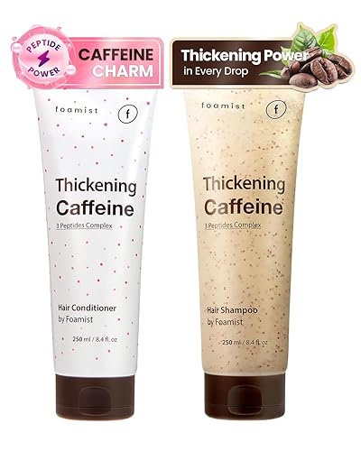 FOAMIST Juego de champú y acondicionador para el cabello con 3 péptidos para la pérdida del cabello, cabello fino, 8.4 onzas líquidas (2 paquetes)