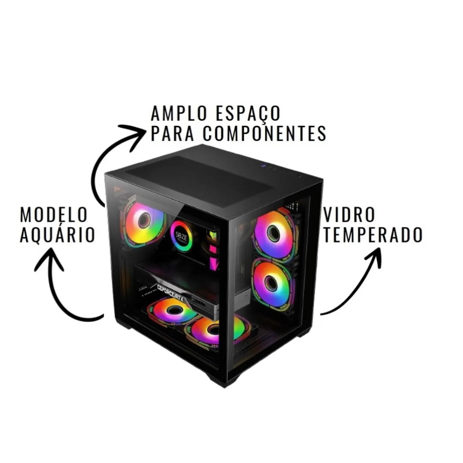 PC Gamer Alligator Shop AMD Ryzen 5 8500G, Memória RAM 32GB DDR5
