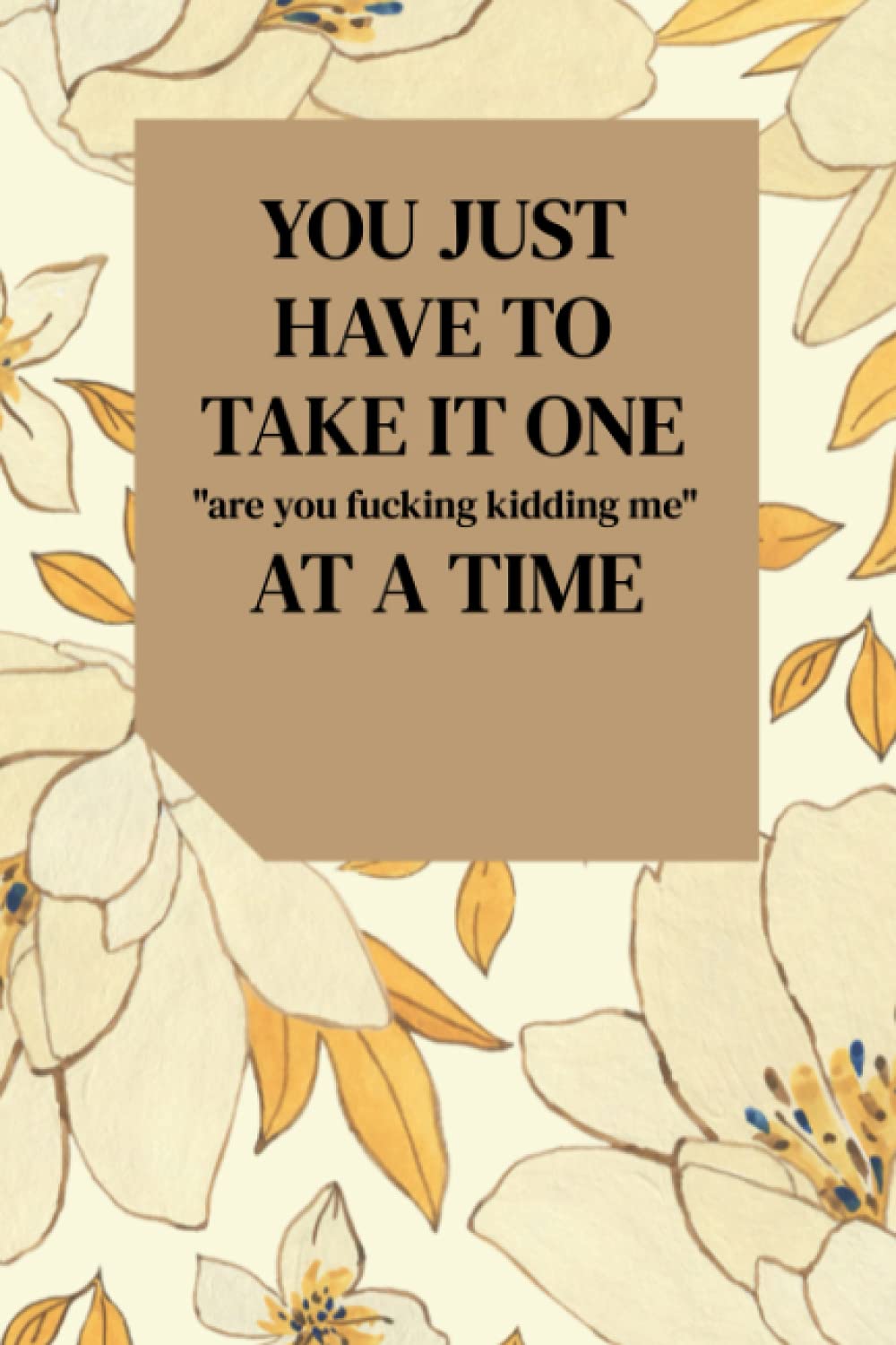 Notebook: You Just Have To Take It One "Are You Fucking Kidding Me" At A Time. Funny Notebook, 50 Pages - 6 x 9.: Adult Notebook