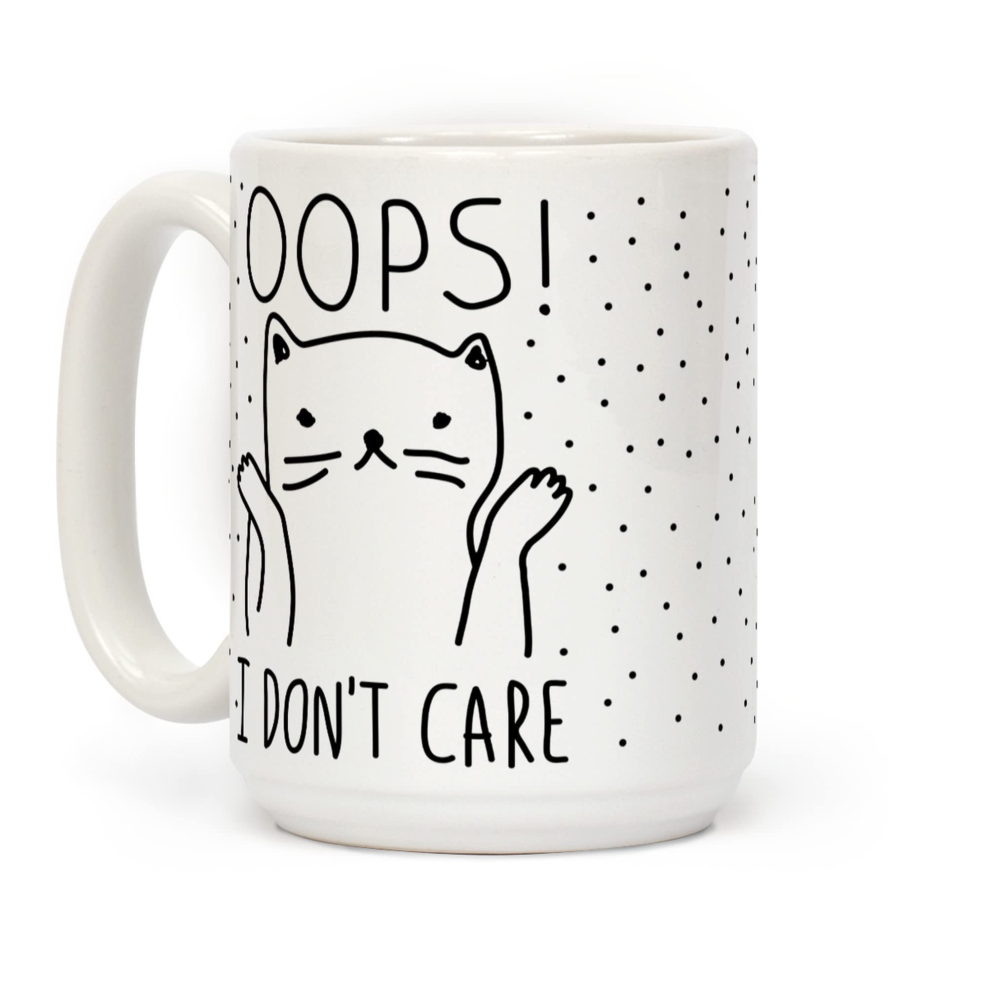 LookHUMAN Oops Taza De Café De Cerámica Blanca Con Texto En Inglés"I