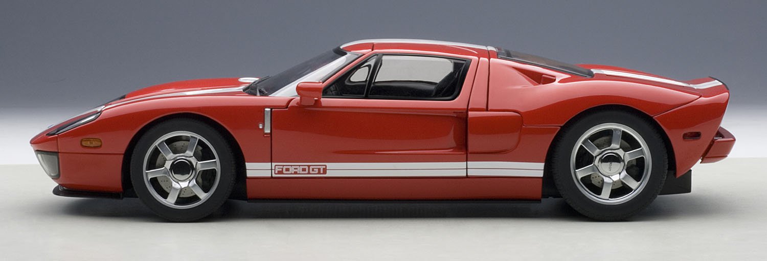 AUTOart Ford GT 1/18 レッドダイキャストミニカー￼ 1/18 フォード GT 2017 （メタリック・レッド／シルバー