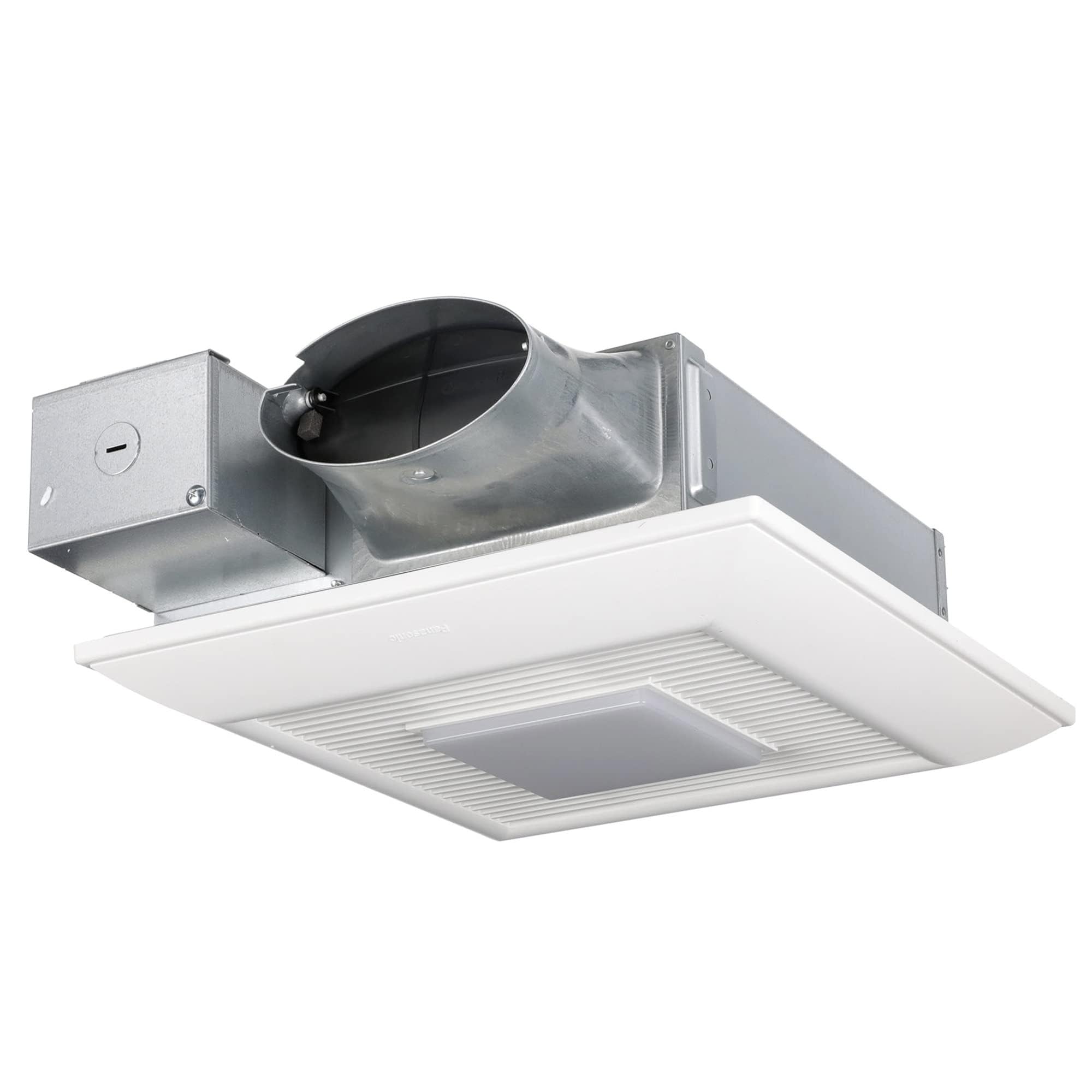 WhisperValue Ceiling/Wall Mount Bathroom Exhaust Fan with Dimmable LED Light, 50-80-100 CFM, FV-0510VSL1