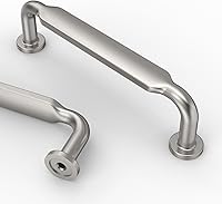 Vista 12 de Asidrama - Paquete de 10 manijas de gabinete de cocina color latón cepillado de 5 pulgadas (128mm), accesorios para gabinetes de cocina, cajones