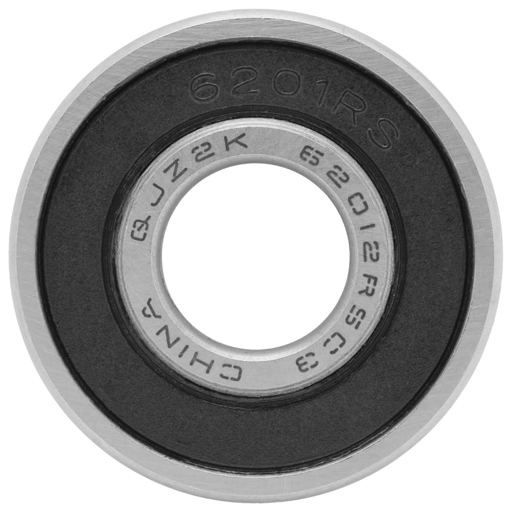 [10-Pack] 6201-2RS-1/2 - Deep Groove Radial Ball Bearing 1/2 in x 1.181 in x 0.394 in (ID x OD x Width) | 12.7 mm x 32 mm x 10 mm (ID x OD x Width) with Double Rubber Seal