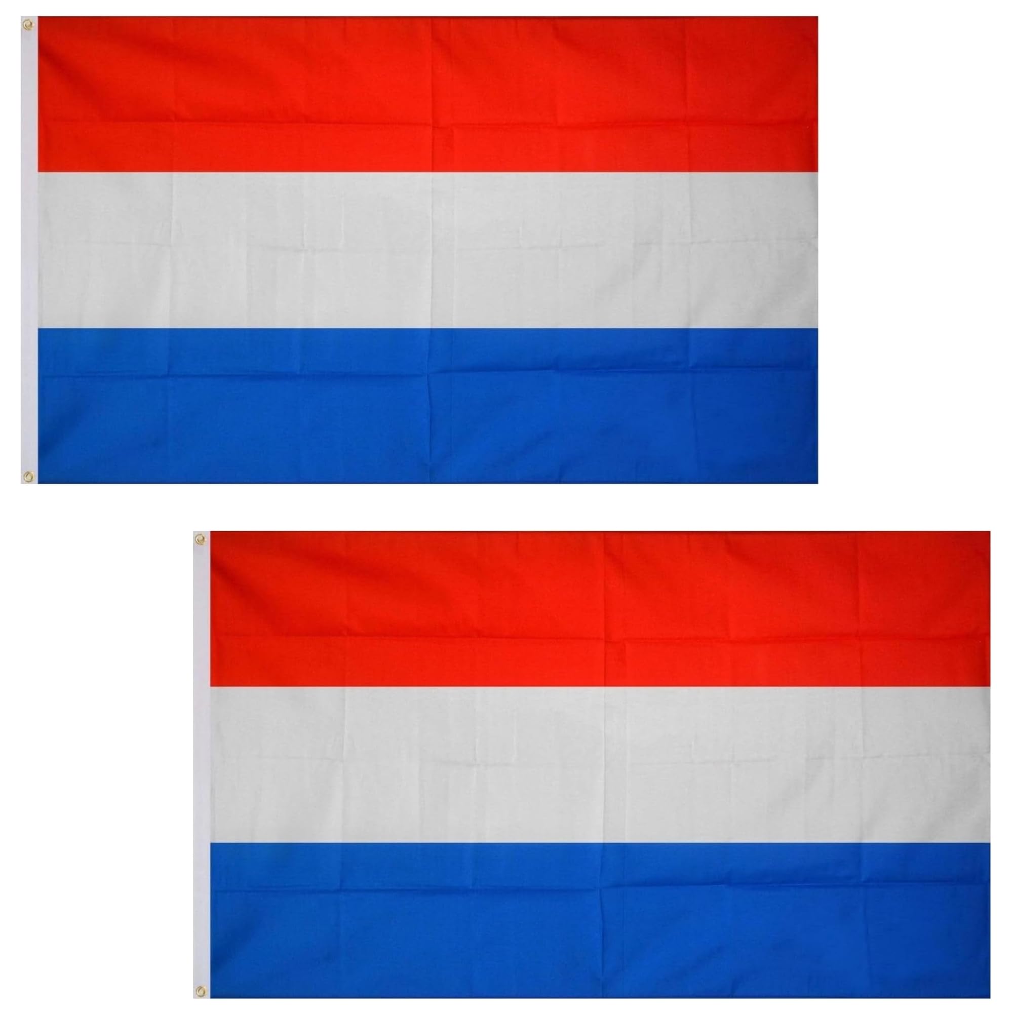 2 Pcs Netherlands Flag 5ft x 3ft with Brass Eyelets Polyester Dutch Flag Banner for Football Matches, King'S Day Celebrations, Home & Garden Display โ image 1