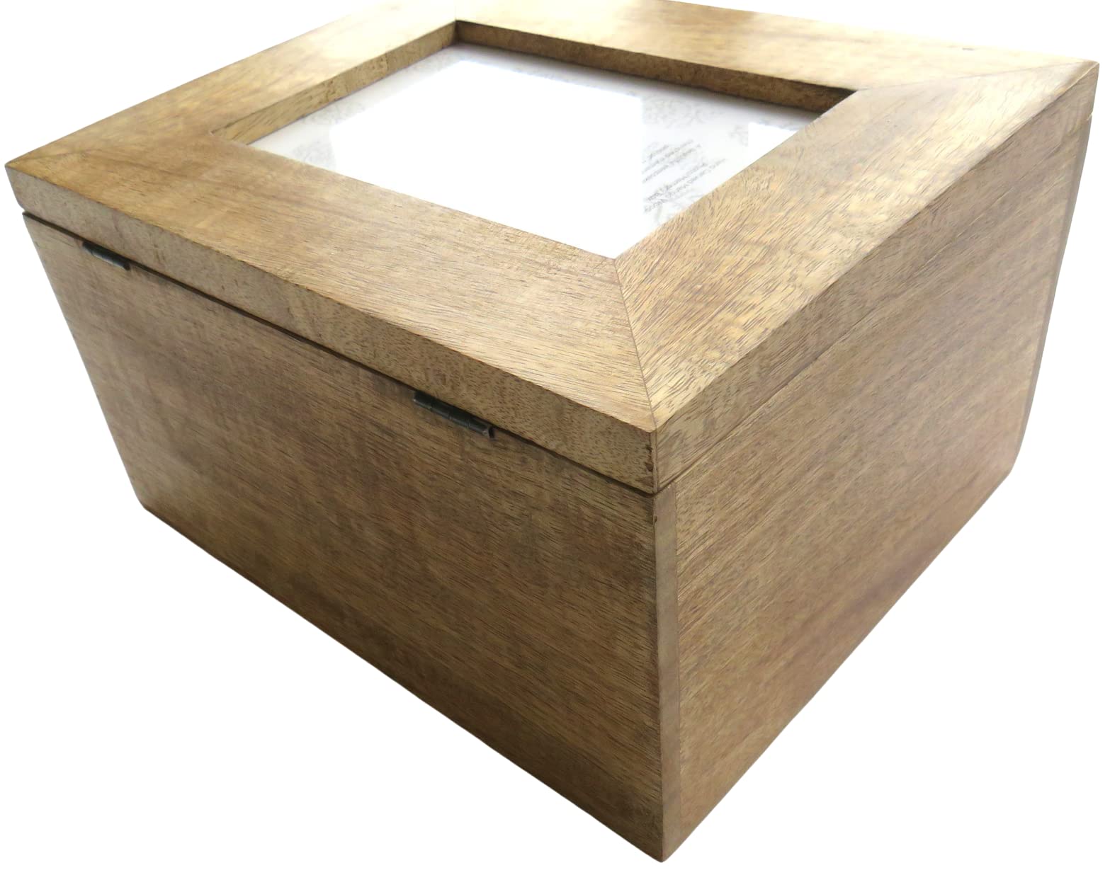 Grande scatola dei ricordi in legno con cornice integrata