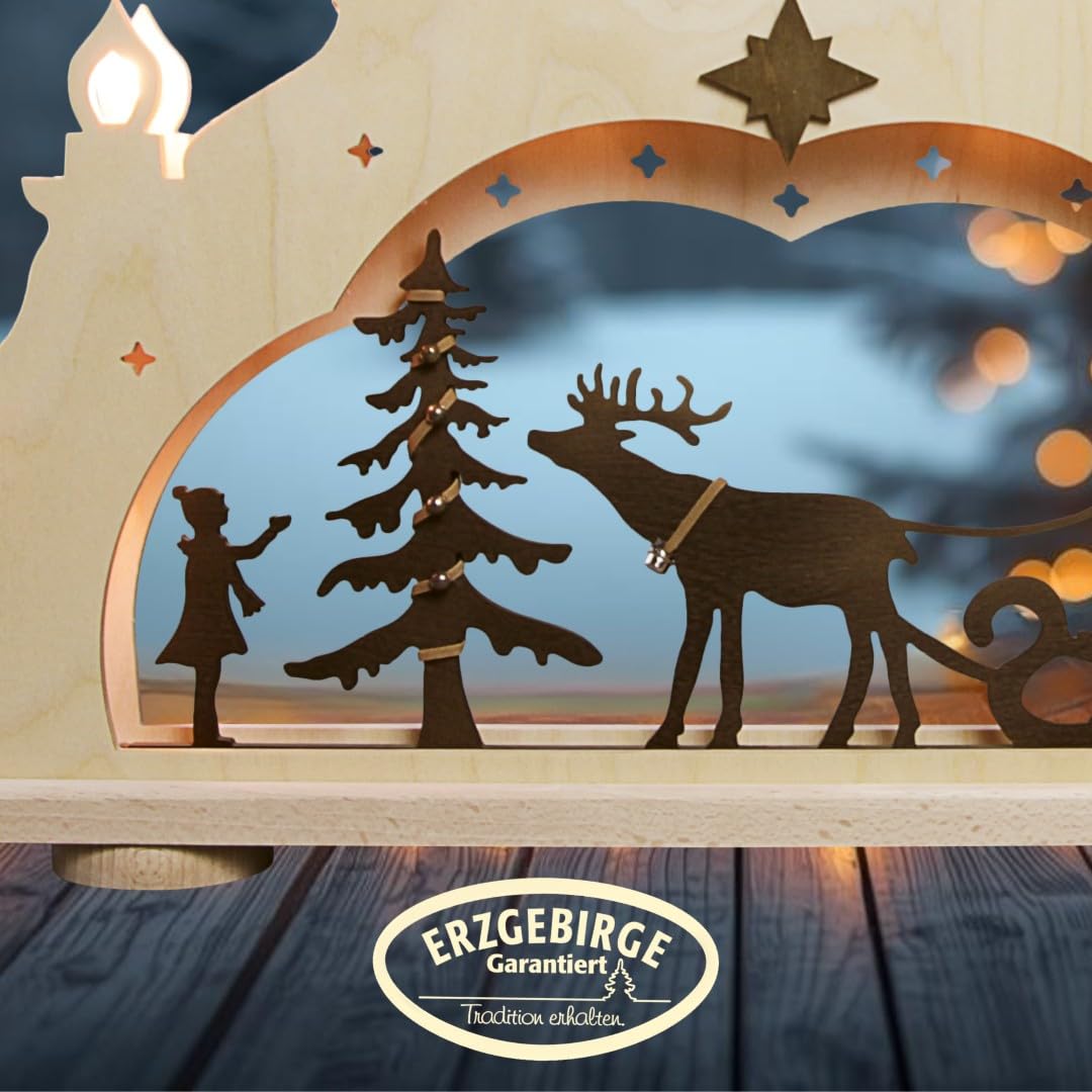 weigla - Arco de luz (7 Luces), diseño de Papá Noel sobre Trineo