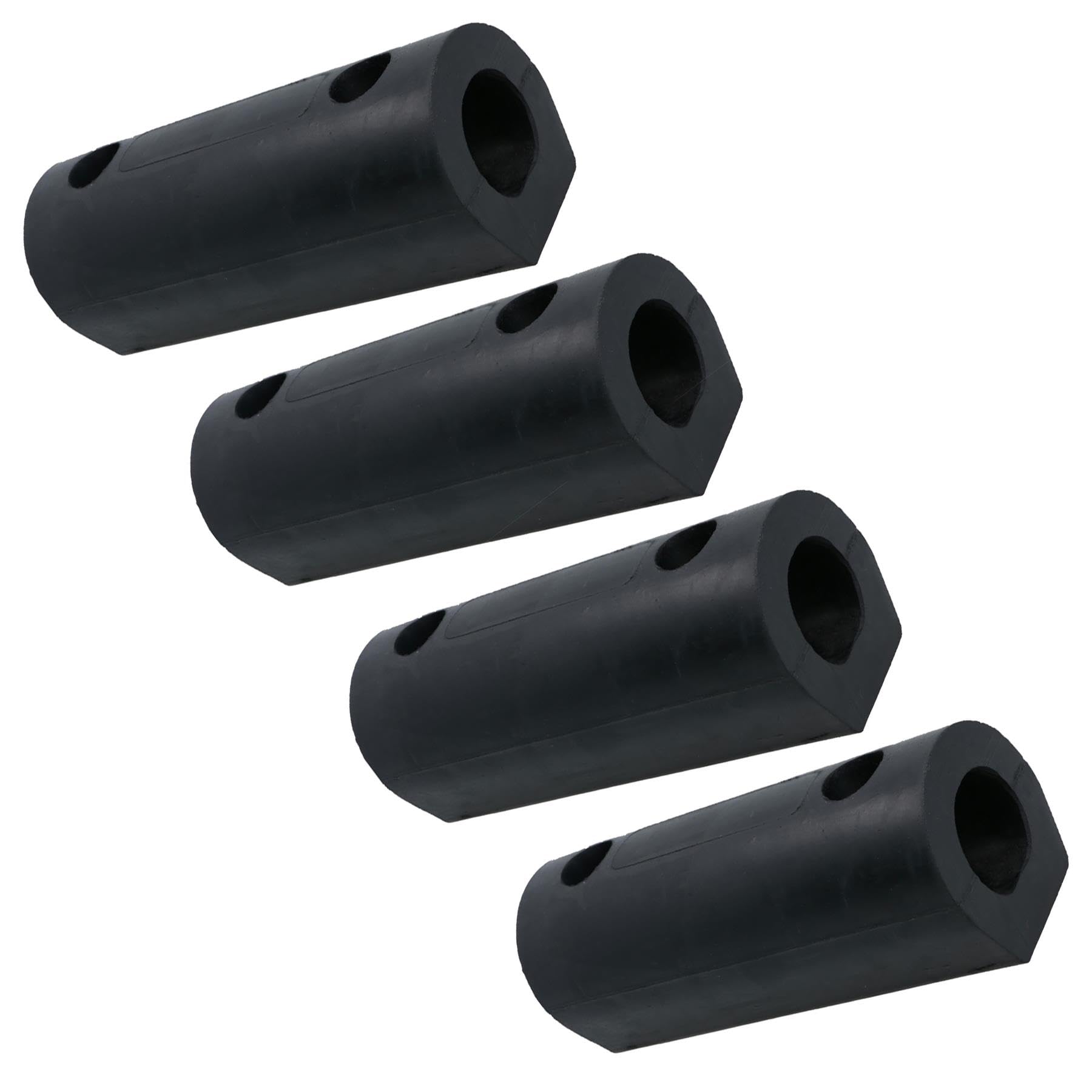 Ab Tools Black 202 X 77Mm D Shaped Standoff Rubber Buffer Bumper Block Pad Stop Trailers 4Pc
