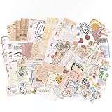 Alideco 260個 ヴィンテージ スクラップブック 用品 パック アートジャーナリング バレット ジャンク ジャーナル プランナー DIY ペーパーステッカー クラフトキット ノートブック コラージュ アルバム 美的 コテージコア 写真フレーム (書籍研究)
