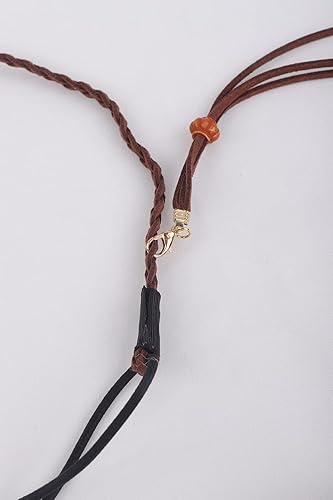 Miniatura 5 de Jumwrit Diadema de plumas bohemia, diadema india, hippie, gitana, tocado con borlas, cuerda de cáñamo ajustable, diadema con cuentas, accesorios