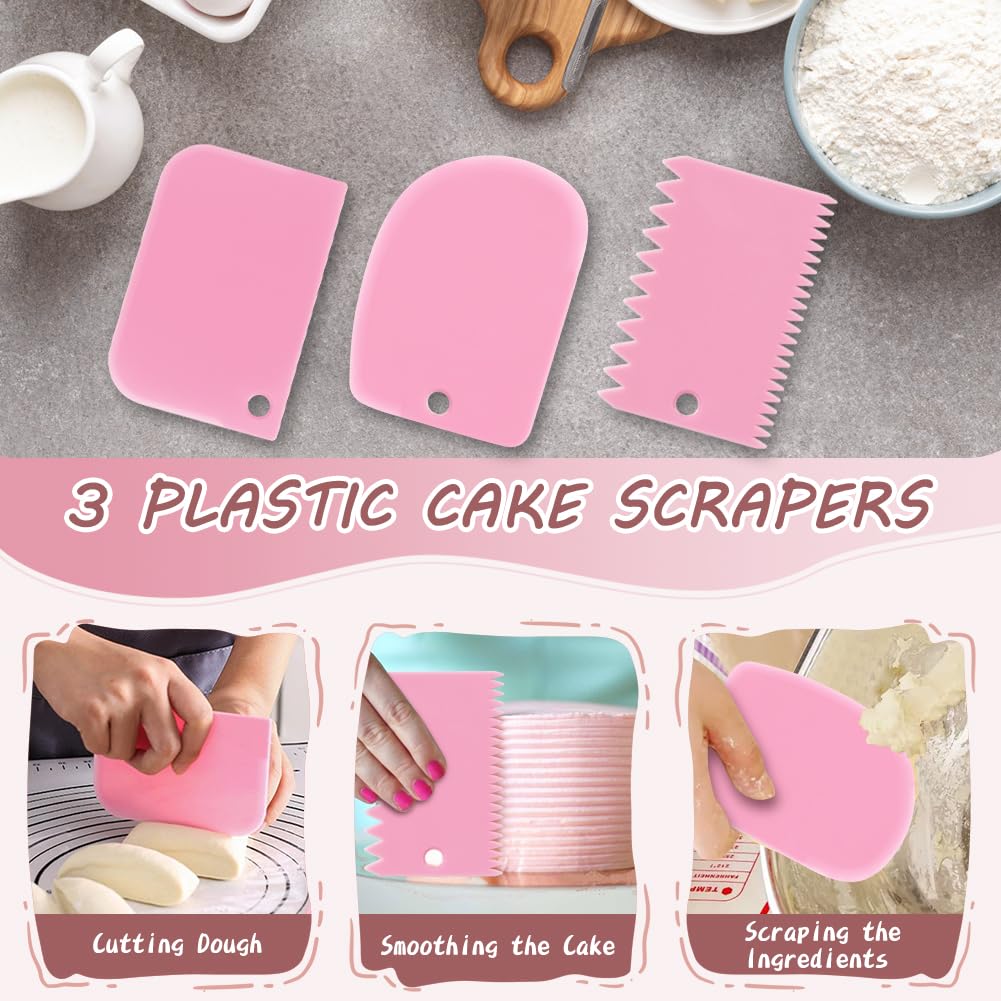 Set di siringhe per crema per torte, iniettore di riempimento per pasticceria, k di decorazione, strumento di cottura in acciaio inossidabile con 3 punte e 1 spatola da dessert  15