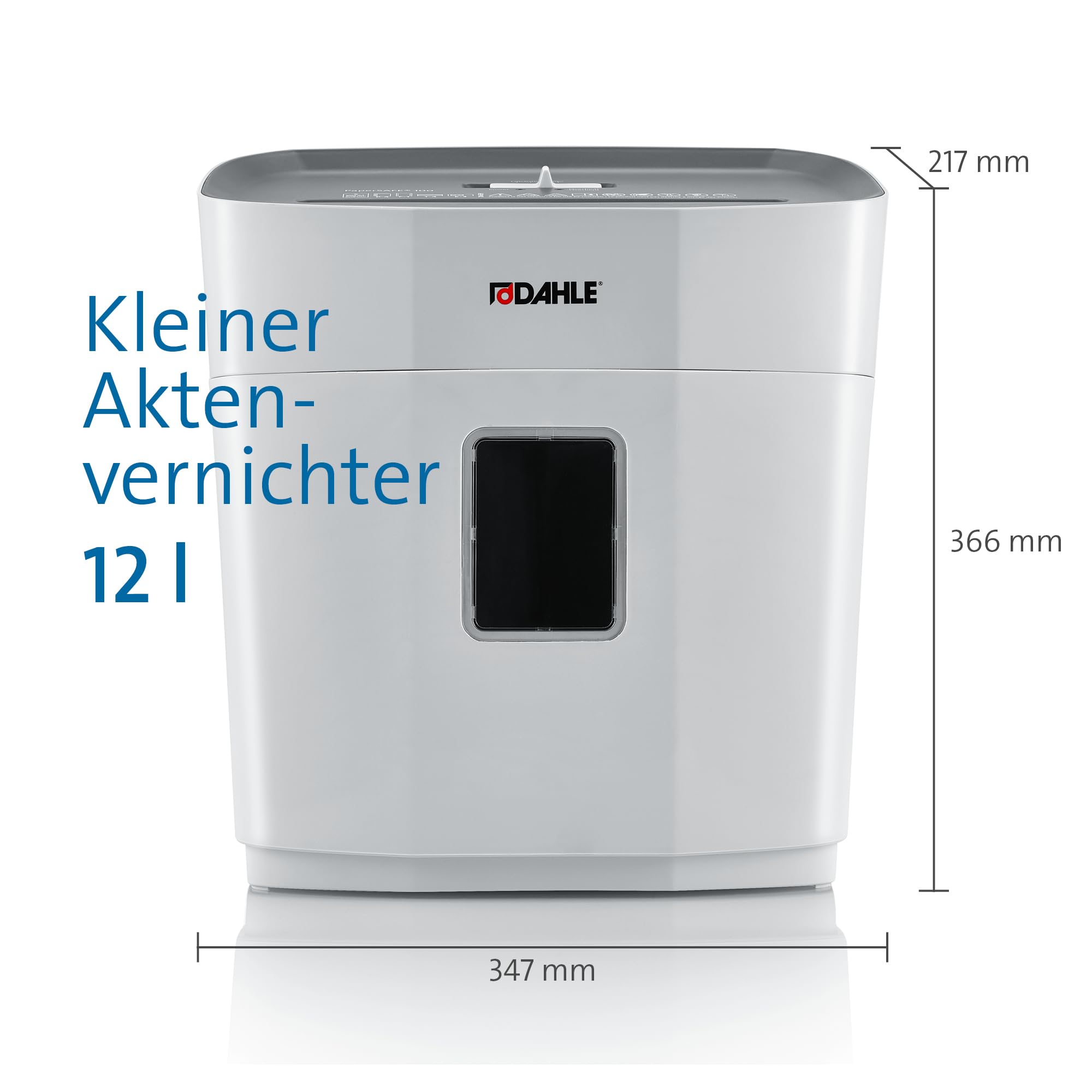 Dahle PaperSAFE PS 140 Aktenvernichter (10 Blatt, Sicherheitsstufe P4, Partikelschnitt, öl- und wartungsfrei, 12 Liter) grau
