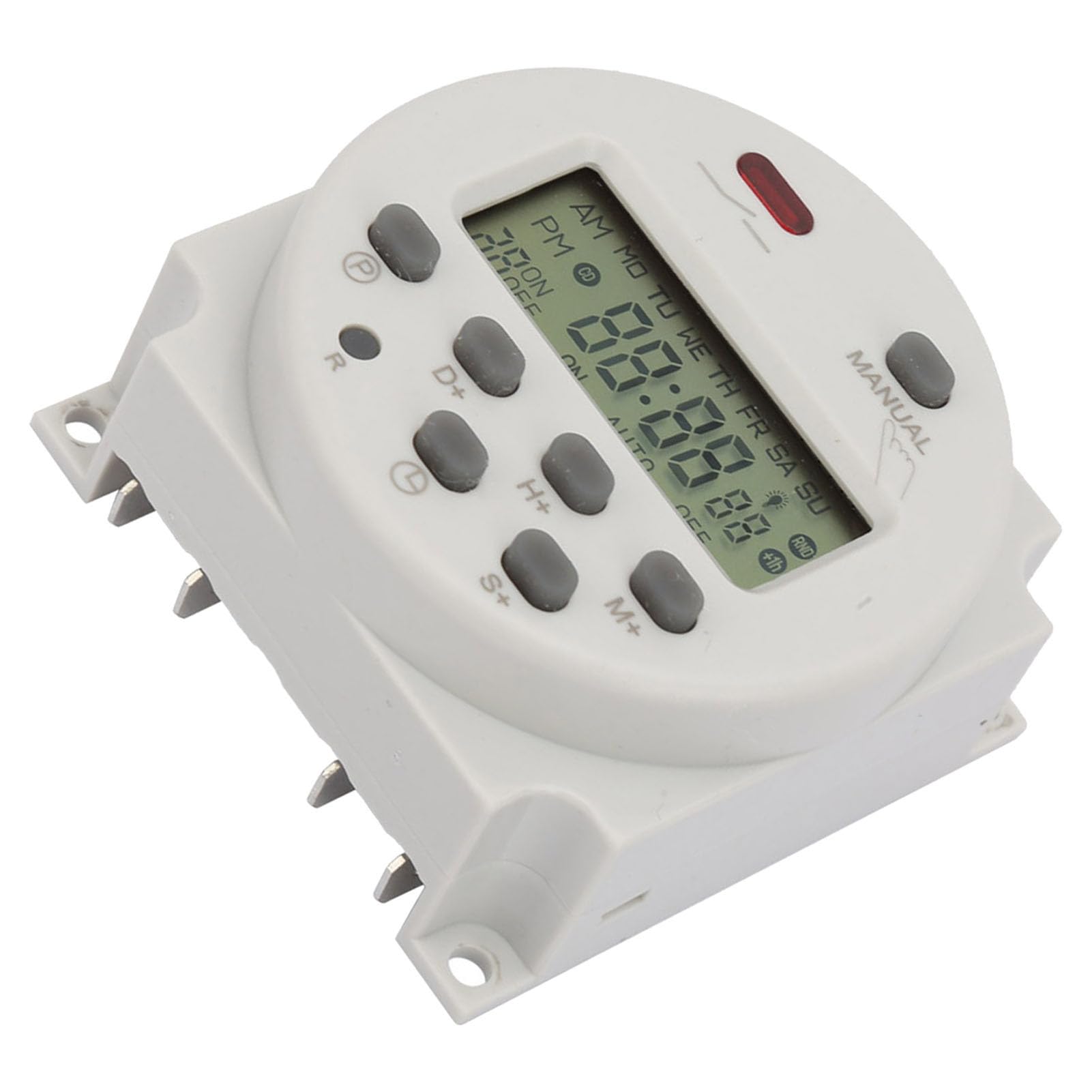 Relè Temporizzato, 1s~168h 8 On/off Ogni Giorno Controller Timer Programmabile, Alta Precisione, Anti-interferenza per Lampioni 10~50°C, Umidità<95% (12VDC)