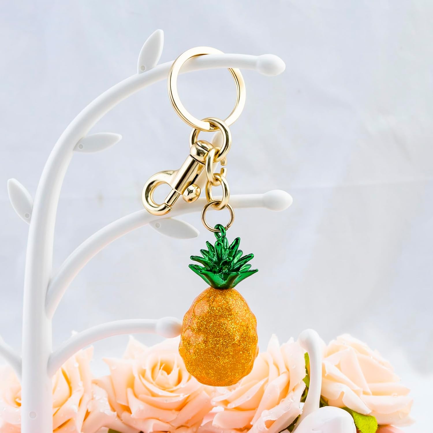 Pineapple Gifts for Women Pineapple Keychain Fruit Bag Charms Key Accessories for Girls - Image 4