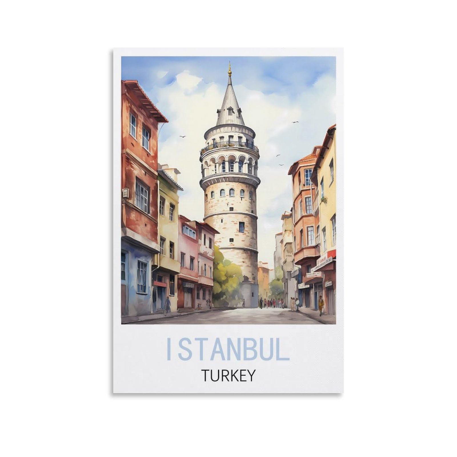 Lcyuaopp Unframe-Style Istanbul Turkey Vintage Travel Posters 16X24inch(40X60cm) Canvas Art Poster And Wall Art Picture Print Modern Family Bedroom Decor Posters