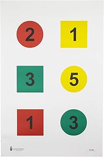 Action Target Command Targets 100 Per Case, Red/Yellow/Green, 23in x 35in, DT-4A-100