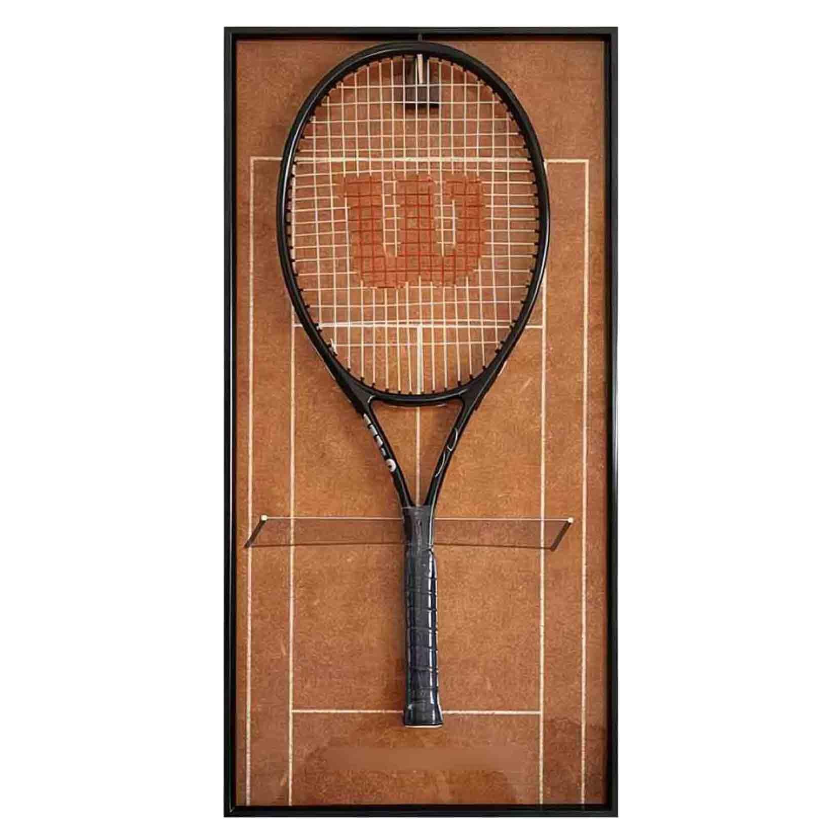 Support de Rangement Mural pour Raquettes de Raquettes de Tennis- Support Vertical Mural Decoration Salon Tennis - Décoration Murale - Cadeau(40x80cm)(C)