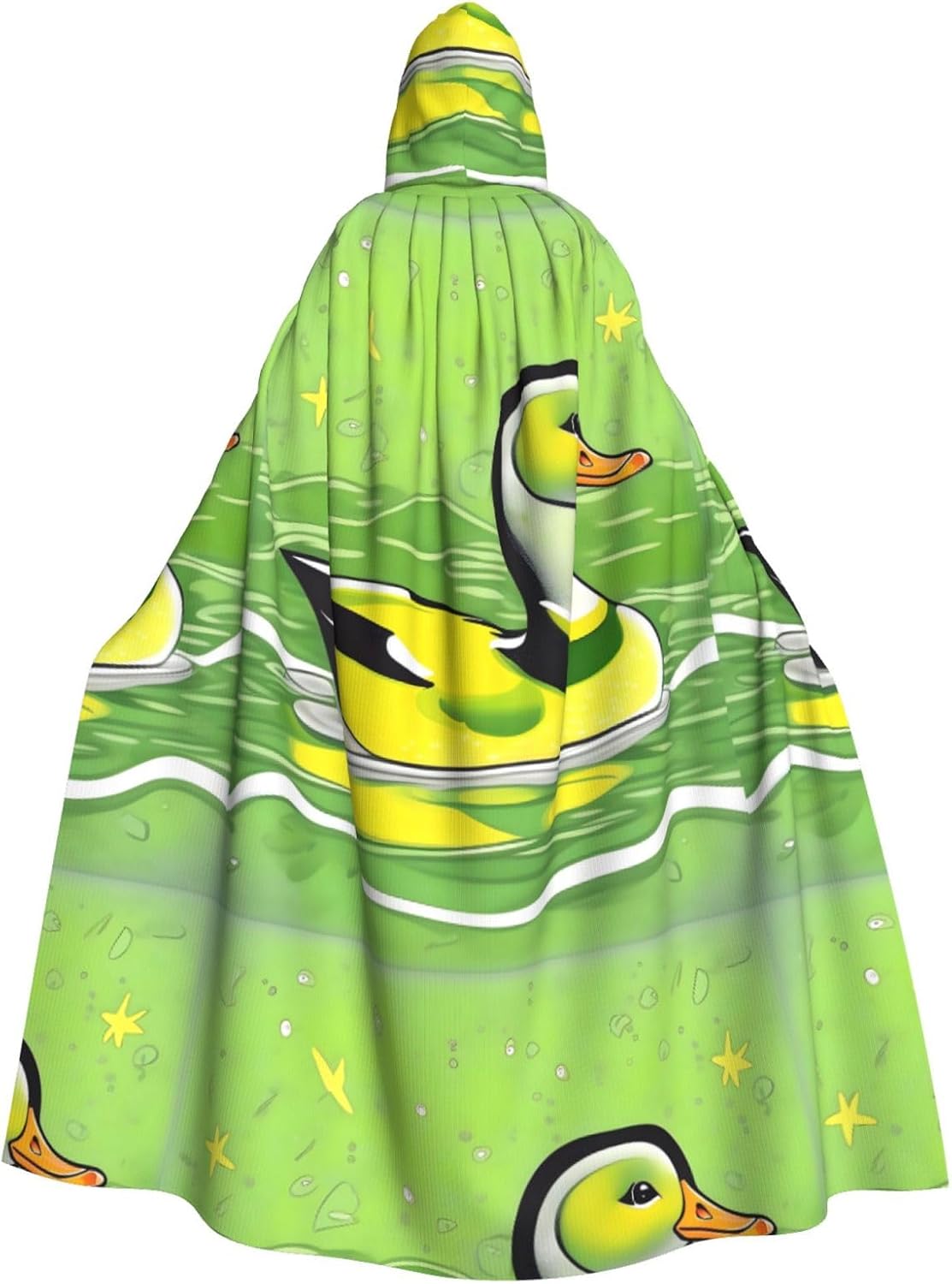 Green Duck Men Women Halloween Role Play Party Decoration Hooded Poncho