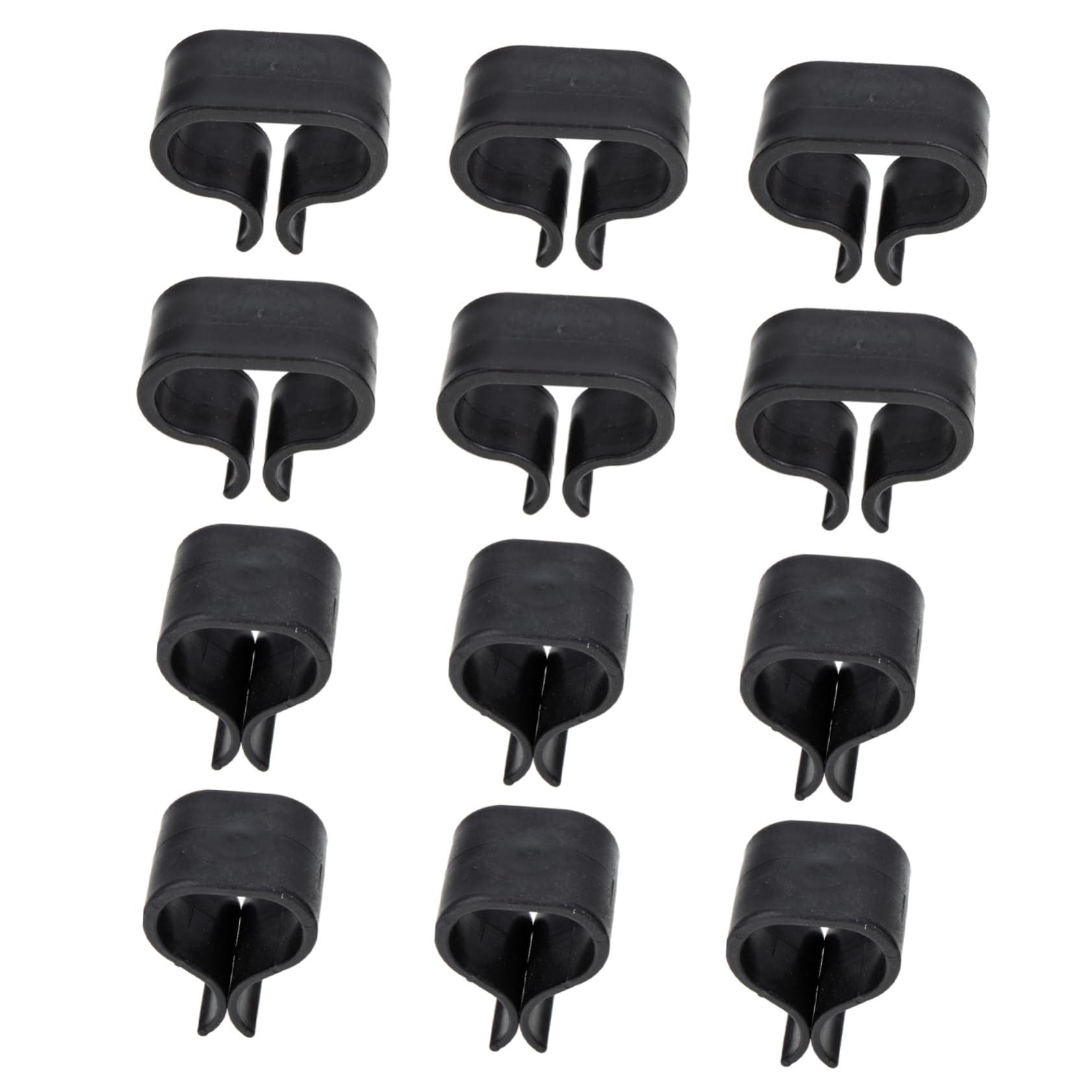 Pinces pour meubles en rotin Cabilock lot de 12 fixations robustes en PP noir