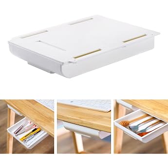 Self-adhesive drawer under desk storage box mini
