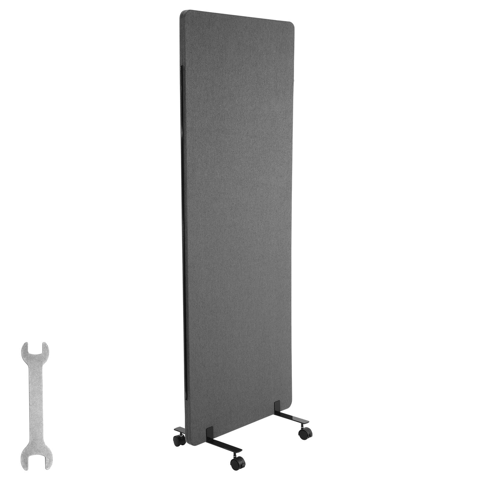 Mobiler Akustik-Raumteiler von Lightyard mit Rollen, freistehender Sichtschutz, 167,6 x 61 cm, für Zuhause, Arbeitsbereich, Klassenzimmer, Studio, Apartment