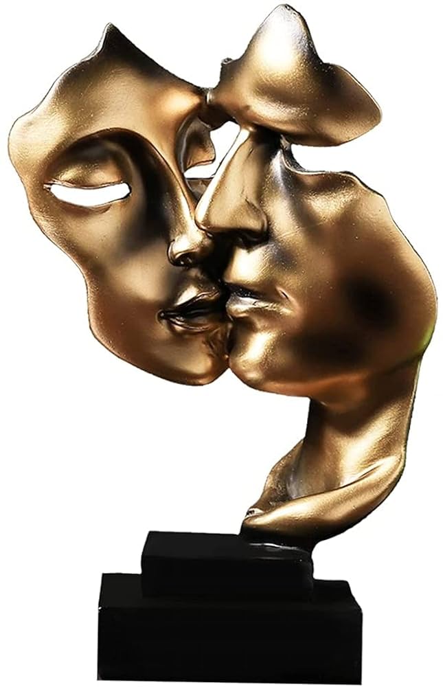 Amazon.co.jp: 抽象的な彫刻の顔の彫像、職人の工芸品、オフィス