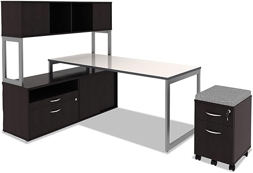 Miniatura 4 de Alera ALEVABFES Valencia Series 15.88 pulgadas x 19.13 pulgadas x 22.88 pulgadas. Caja móvilpedestal de archivos - Espresso