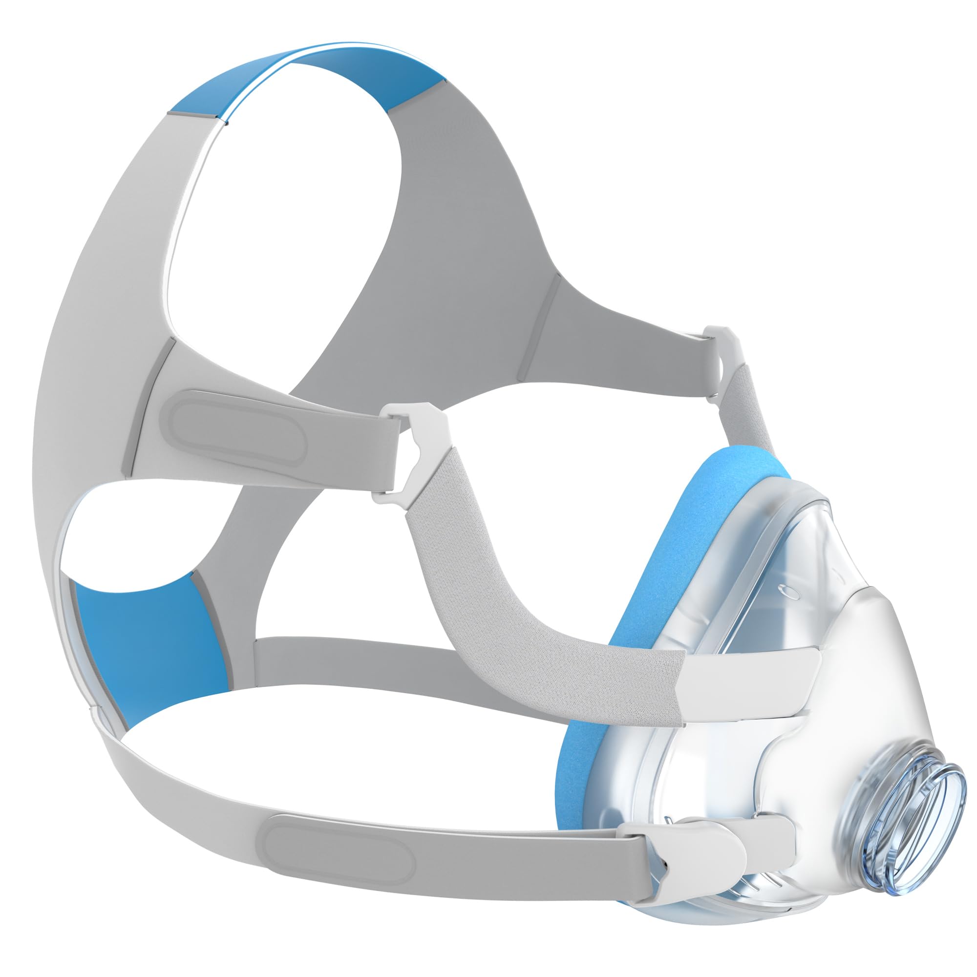 Replacement Full Face CPAP Mask Headgear Set for ResMed Airtouch F20 & Airfit F20, Highlights Optimizest Comfort with Rapid-Resilience Blue Memory