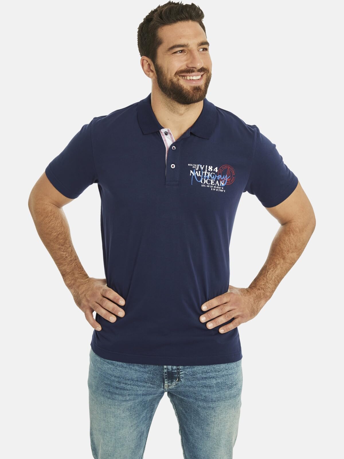Jan Vanderstorm Herren Doppelpack Poloshirt Dagfinn