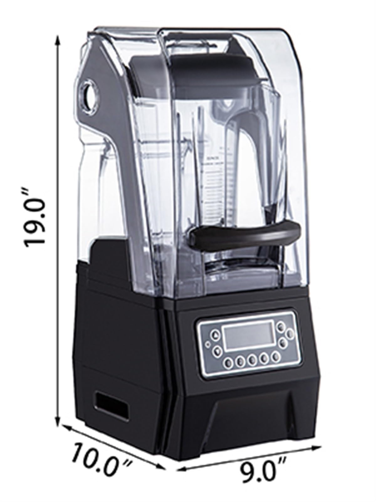 Blender handlowy 1500 W 1,5 l Robot kuchenny Mikser Wyciskarka do smoothie Kruszarka do lodu Mają dźwiękoszczelną konstrukcję(Nero)