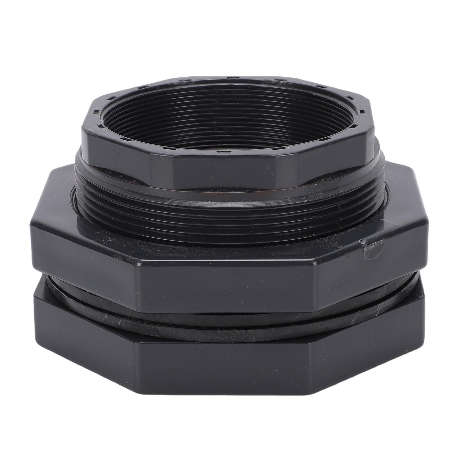 ASHATA Conexión de Tanque de Agua de 3 Pulgadas, Adaptador con Rosca NPT, | Heavy Duty Thru Bulk Pipe Fitting, for Water Tank, Rain Bucket, Aquarium, Bathtub, Pool