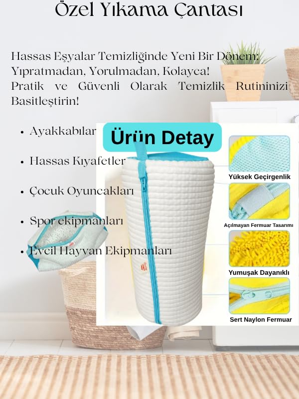 Özel Tasarım Ayakkabı Yıkama Çantası Yıkama Torbası Yanları Fileli Çok Amaçlı