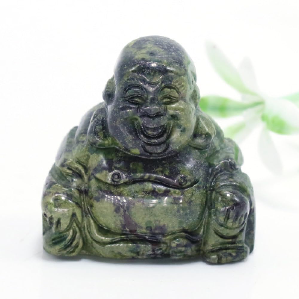 Statue de Bouddha sculptée en cristal naturel LVTFCO, figurine d'art premium