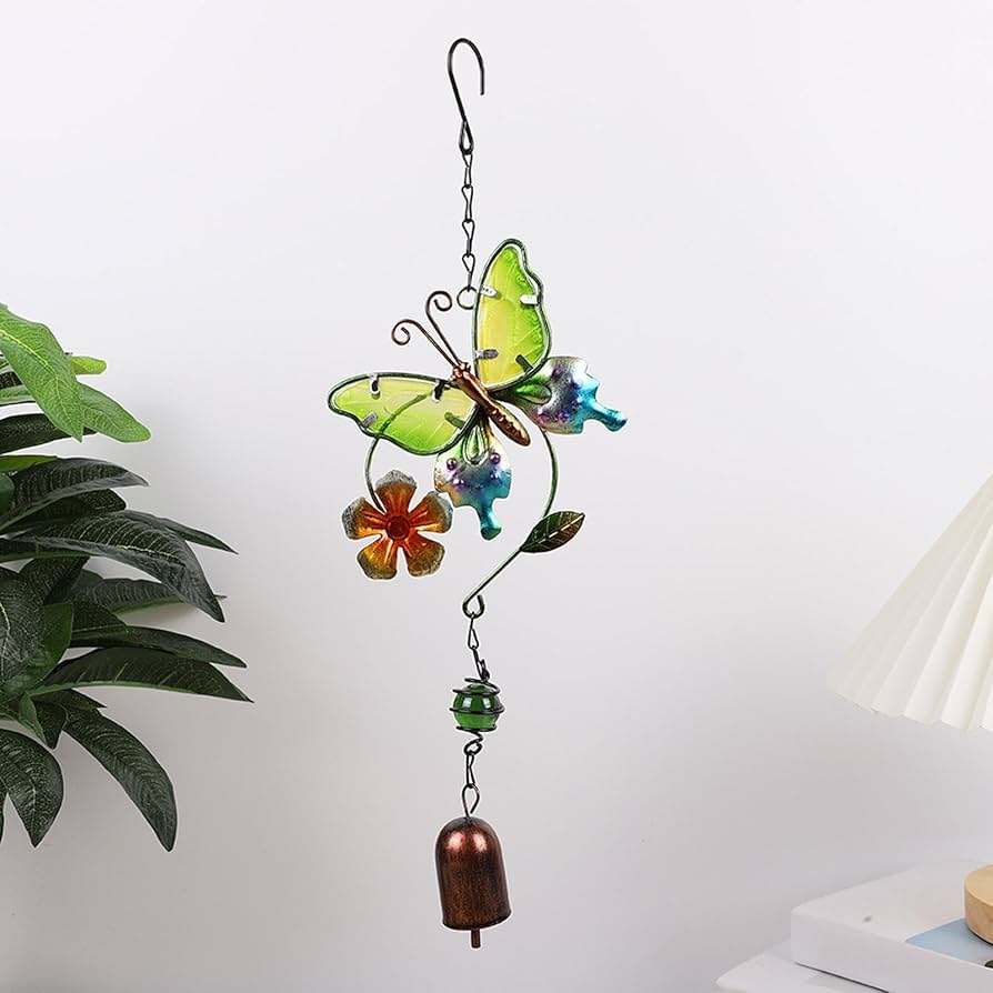 Amazon.co.jp: バタフライ風鈴 屋外用、ウィンドチャイム 鉄工芸