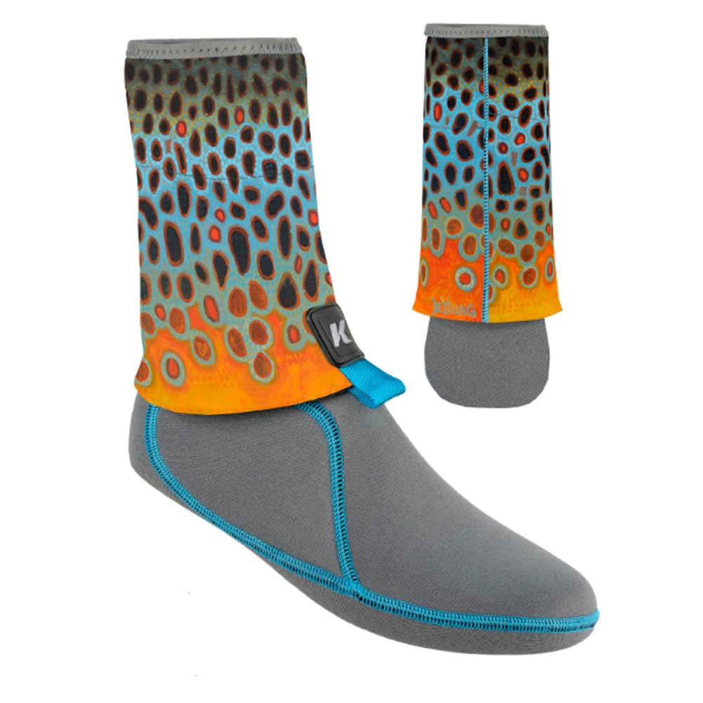 Korkers I- Drain Neoprene, Brown Flank Buck, Large