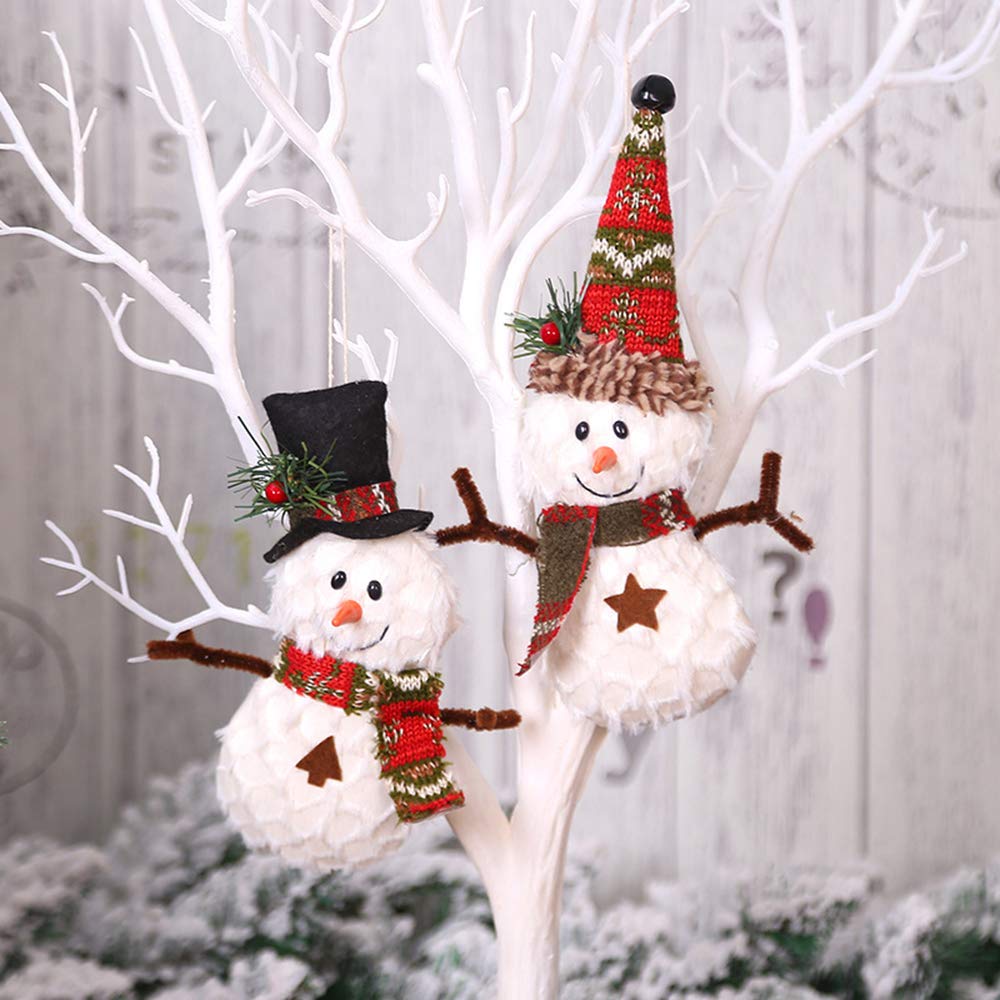 Lot De 8 Décorations De Noël En Forme De Bonhomme De Neige En