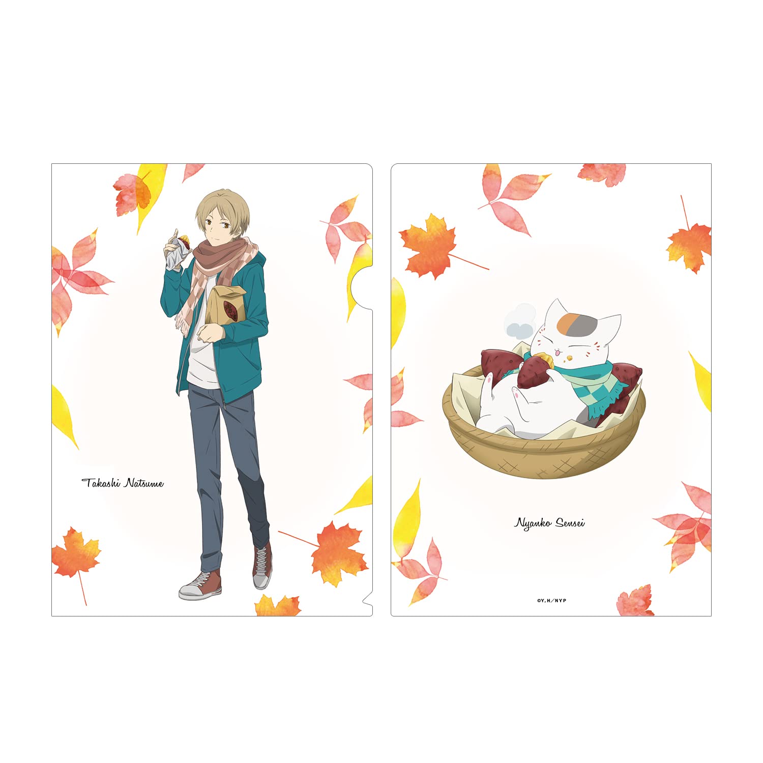 Amazon.co.jp: 夏目友人帳 描き下ろしイラスト 夏目貴志&ニャンコ先生 